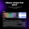 abucow 60% Mechanical Gaming Keyboard Red Switch Wired Compact Keyboard