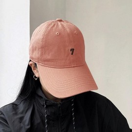 Seven embroidered lettering ball cap 4color black 2ea