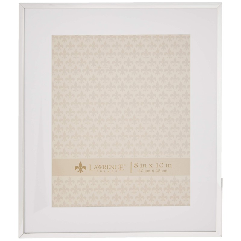 Lawrence Frames Silver Plated Matted 8 by 10 Picture Frame