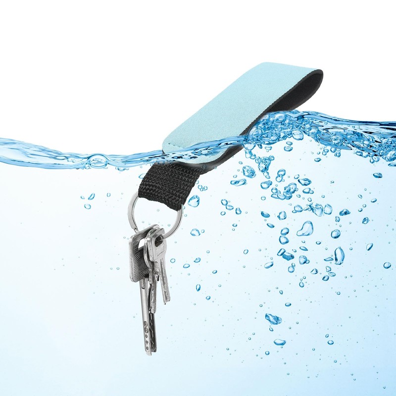 PATIKIL Floating Neoprene Keychain, 4 Pcs Waterproof Buoyant Key Ring