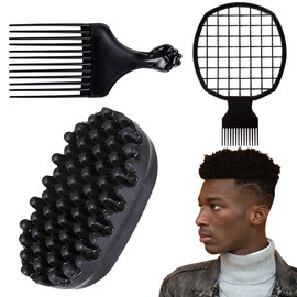 Benaewa 3 Pcs Hair Sponge, Afro Washable Twist Hair Sponge for Dirty Braided Curls, Coiled