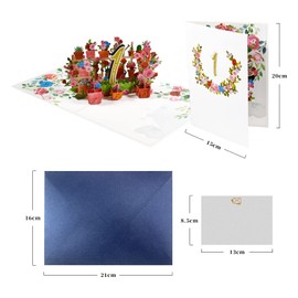 Magic Ants Anniversary card, birthday card, wedding anniversary, 3D greeting card, year old birthday card, greeting card with rose flower bouquet (1)