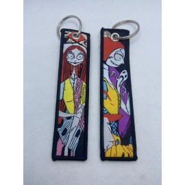 The Night Before Christmas Sally Embroidered Jet Tag Keychain