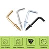 UFURMATE Carbon Steel 120Pcs 1/2" L Shaped Hooks, 4 Colors,