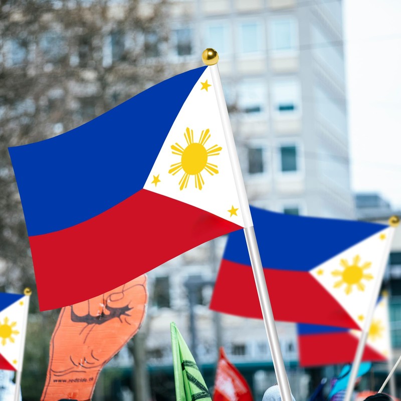 50pcs Philippines Mini Flags Small Filipino Philippine Flags Celebration Parade