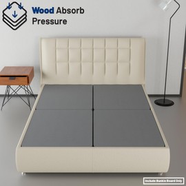 Zutan, 1.5-Inch Split Bunkie Board for Mattress/Bed, Fully Assembled, Improved Comfort and Support, Queen(Fold), Grey