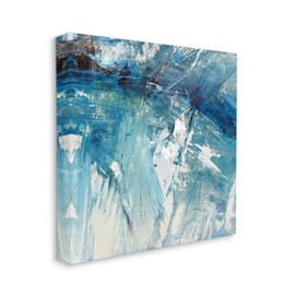 Stupell Industries Abstract Blue Paint Chaos Bold Rigid Movement, Designed by Sarah Stockstill Canvas Wall Art, 36 x 36