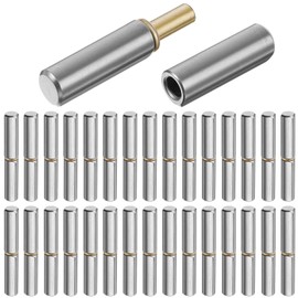 Yaocom 30 Pack Weld on Bullet Hinges 2-1/2" x 3/8" Weldable Barrel Hinges Weld on Heavy Duty Carbon Steel Detachable Gate Door Hinges for Swing Door Trailer Ramp