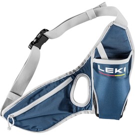 LEKI Drinkbelt Blue - Practical Adjustable Hydration Belt, Size One Size - Colour Dark Denim - Poppy Red - Dawn Blue