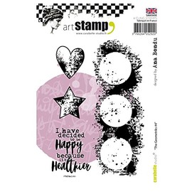 Carabelle Studio SA60365E Cling Art Stamp Geometriks #4 for Embossing Projects, Card Making and Scrapbooking, Transparent, A6