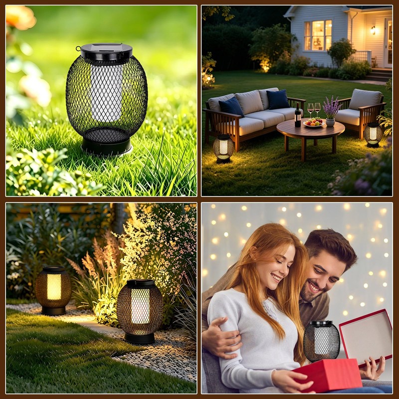 Solar Lanterns Outdoor Waterproof Garden Decor Gifts for Women Mom
