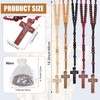 TANEMUDO 80 Set Wooden Rosary Beads Bulk Wood Catholic Rosaries