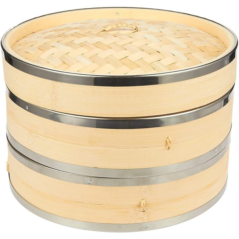 Juvale 2-Tier Steamer Pot Insert with Steel Rings - 10"