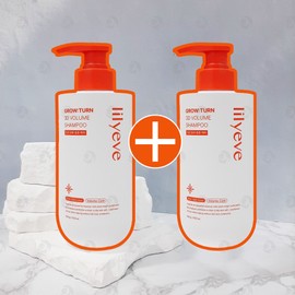 Lilive Growturn 3D Volume Hair Loss Shampoo 500ml+500ml Large Capacity Crown Volume Management / 릴리이브 그로우턴 3D 볼륨 탈모 샴푸 500ml+500ml 대용량 정수리 볼륨 관리