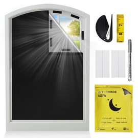 LYLIDIA Blackout Film for Windows, 200 x 145 cm, Black Blackout Film, Privacy Film, Privacy Film, Anti-UV Window Film, Opaque Film for Bedroom, Children's Room