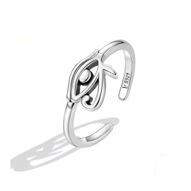 TENDER LIHOME Anillo Protección Ojo Turco Plata .925 Mujer Ajustable Horus