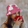 Yonchic Winter Soft Faux Fur Plush Bucket Hat, Lovely Fisherman