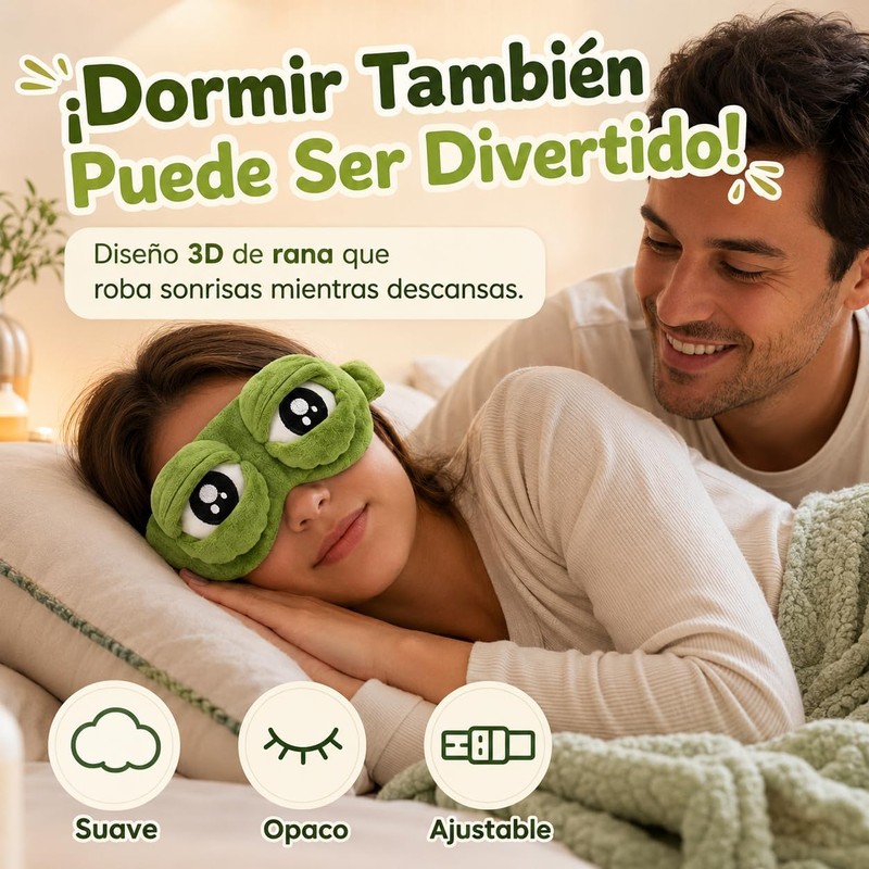 3D Frog Sleep Mask, Funny Frog Eye Mask for Sleeping