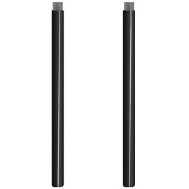 Artibear Outdoor Shepherd's Hook Extender Poles, 16 in Length 3/5 in Thick, Shiny Black (2 Poles)