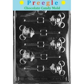 Preegle A022 Mouse Lollipop Sucker Chocolate Candy Mold with Molding Instructions
