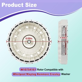 W10754161 Washer Rotor Compatible with Whirlpool Maytag Crosley Kenmore, Replacement Part W10447979 AP5956755 3452769 PS10064560 EAP10064560