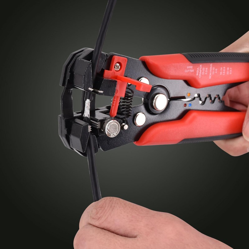 HuLuHouse Pinza Pelacables AutomáTica, 8 Pulgadas 1547 USO Rudo Herramienta