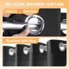 River Dream No Hook Cotton Blend Shower Curtain with Snap