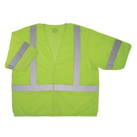 Ergodyne GloWear 8315BA Class 3 Tear Away Safety Vest, Hi Vis Mesh, Reflective, Hook & Loop