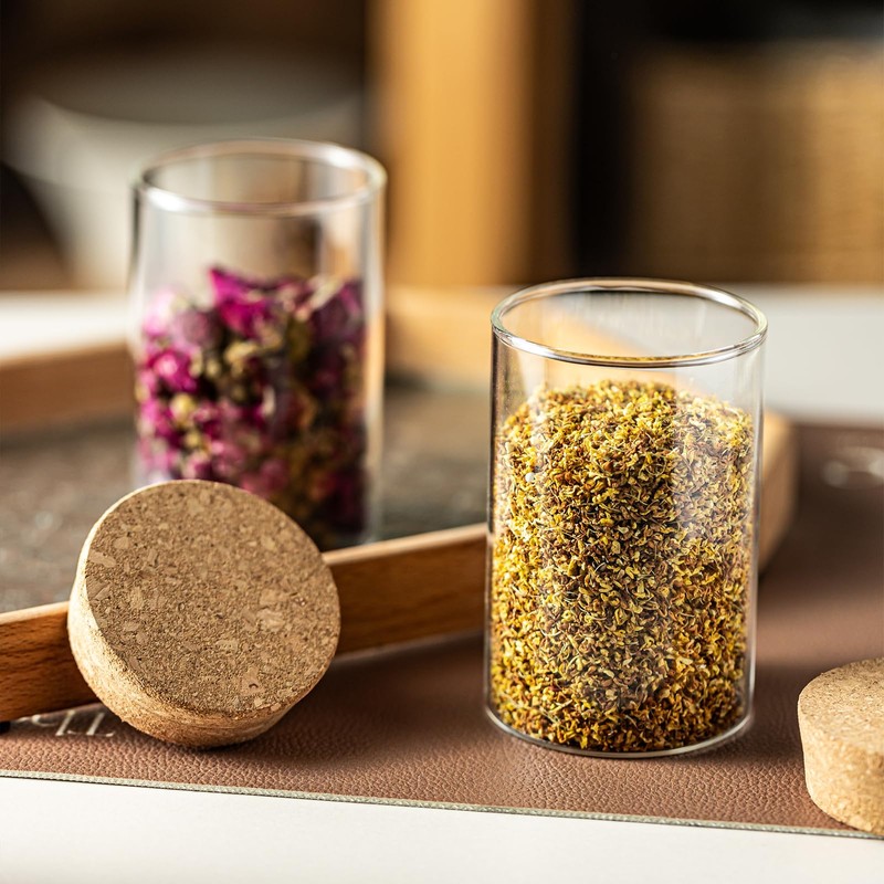 wangsdjy 10oz Glass Storage Container - Airtight Glass Jars with