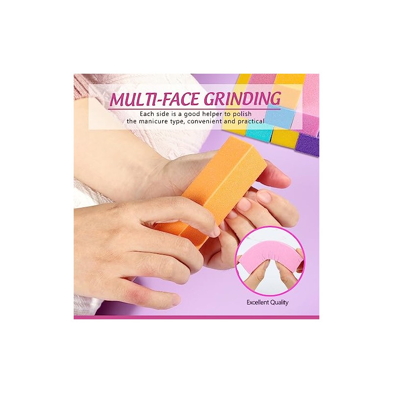 FANDAMEI Nail Files and Buffers, 20PCS Nail File Kit. Rectangular