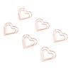 100pcs Heart Shape Paper Clips Cute Metal Paper Clips Portable