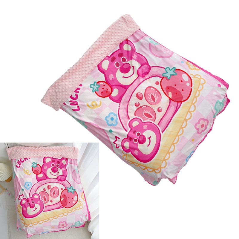 Baby Raised Dot Blanket Cartoon Soothing Soft Baby Dotted Blanket
