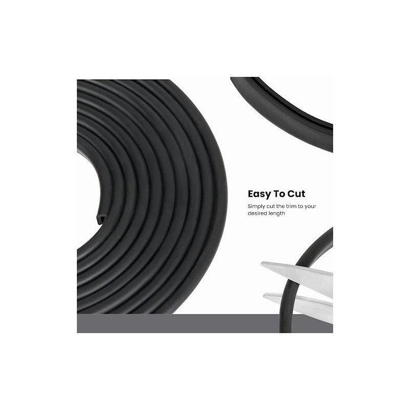 Seal Rubber Junta de Goma EPDM Canal U Negro 11/32"