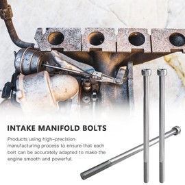 Qblahip 10Pcs Stainless Steel Intake Manifold Bolts w/Washer For G*M LSX LS1 LS2 LS6 LS7 Camaro Corvette Chevy V8 Engines