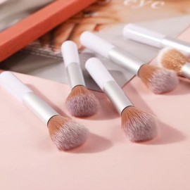 DANNEASY 5pcs Nail Dust Brush Acrylic Nail Brush Cleaner Nail Brushes for Cleaning Dust Nail Clean Up Brush Dip Powder Brush for Makeup Blush Manicure Brush