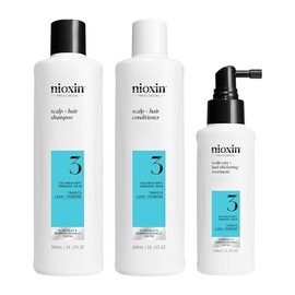Nioxin System 3 Kit (300ml) Cleanser Shampoo, Scalp Therapy Conditioner, and Hair Treatment Unisex 3 Pc                                               