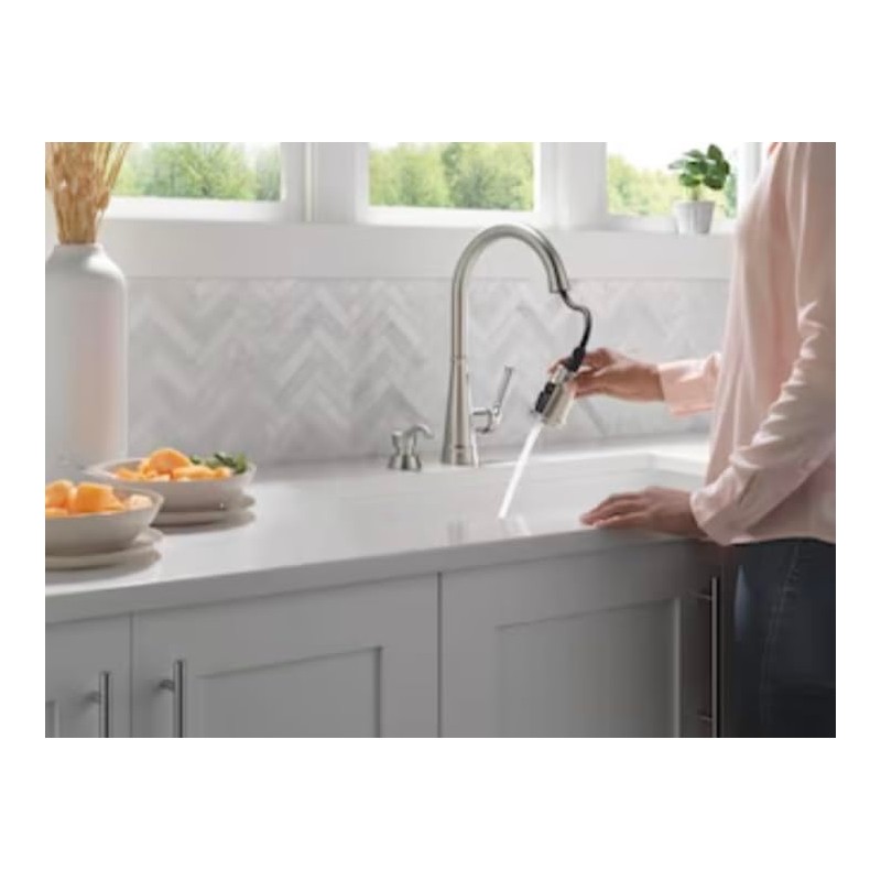 Delta Alpen SpotShield Stainless Single Handle Pull-Down Kitchen Faucet with