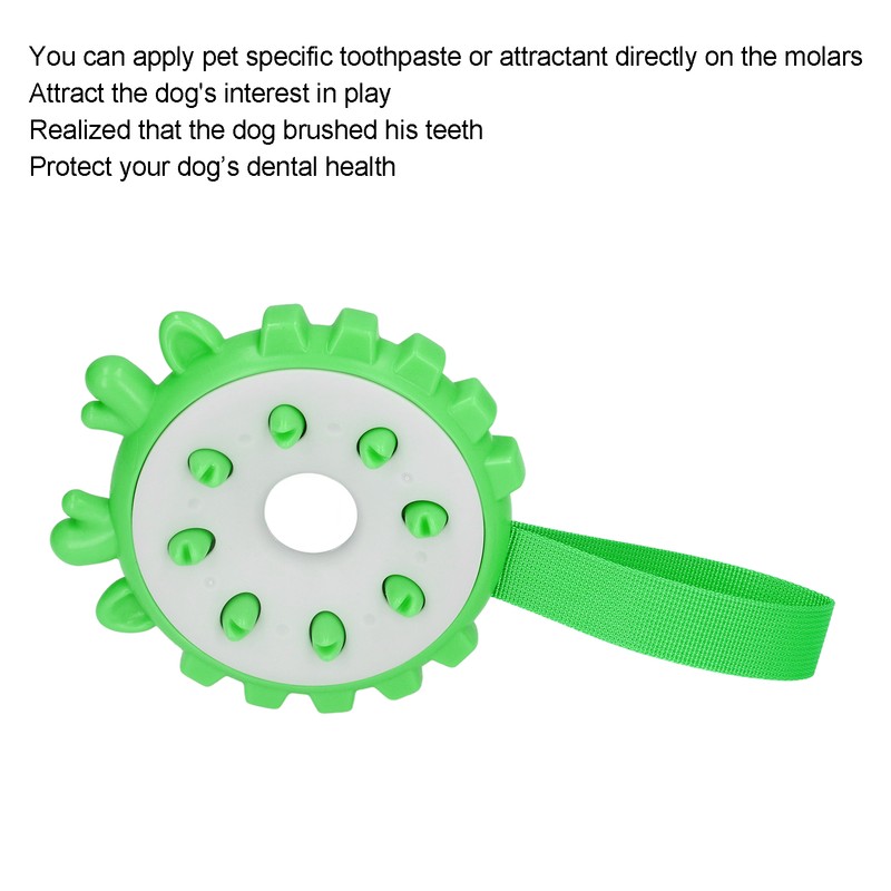 Dog Chewing Toy Bite Resistant Interactive Teeth Cleaning Round Puppy