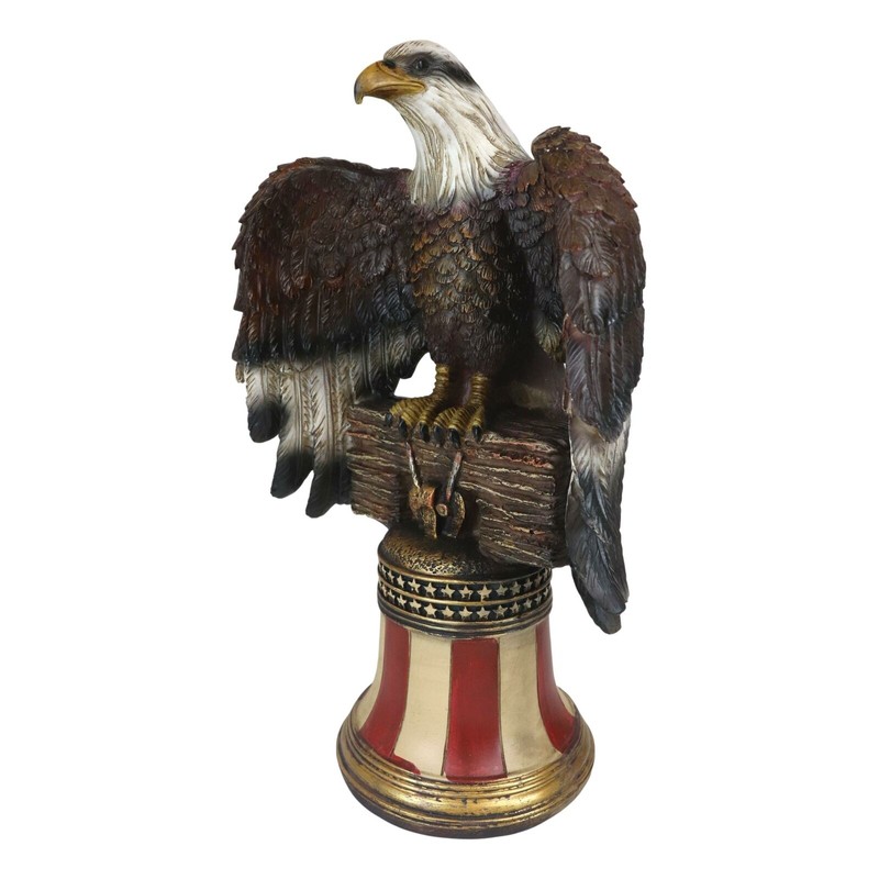 Independence Day American Glorious Bald Eagle Perching On Liberty Bell
