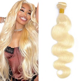 Brazilian Virgin Remy Blonde Body Wave Hair Extensions - 28 Inch, 613g, Deep Wave, Remy Hair for Weaving