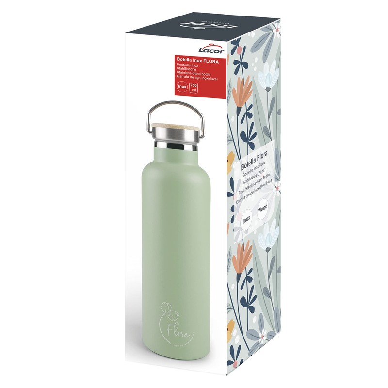 Lacor - 62559 - Stainless Steel Water Bottle, Double Insulated