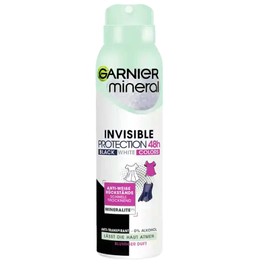Garnier Mineral Invisible Black White Colours 48h Non-Stop Antiperspirant Pack of 4 (4 x 150ml)