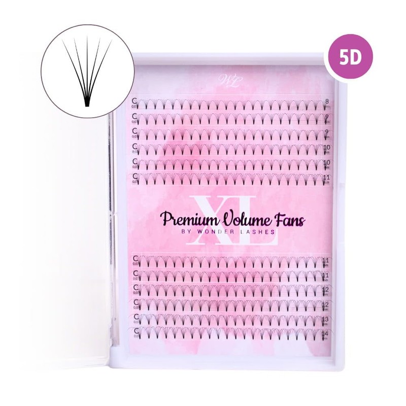 WL Wonder Lashes Künstliche Wimpern 5D XL für Professionell 0,07