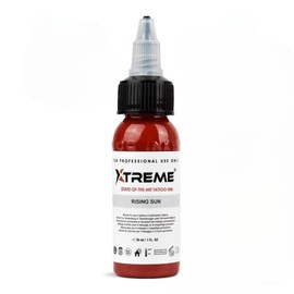 Xtreme Tattoo Ink, Versatile Medium Viscosity for Precision Tattooing, Rich Hue, Quick Healing, Acrylic-Free, Water Based and Premium Quality - Ready-to-Use Tattoo Ink (Rising Sun, 4 oz)