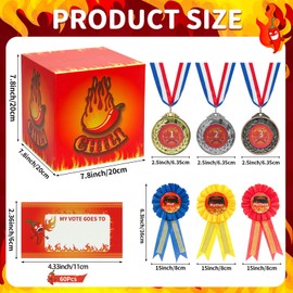 67 Pcs Chili Cook off Contest Ballot Box Set for Chili Cook off Game