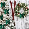 8 Pcs Christmas Wreath Bows for Front Door, Green Velvet