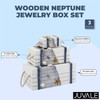 Wooden Jewelry Boxes, Nautical and Beach Decor in 3 Sizes