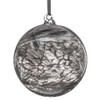 Hanging Glass Friendship Ball 10cm diameter , Silver