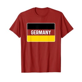 Red German Flag of Germany Souvenir Men Women Kids T-Shirt