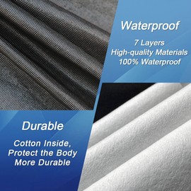 Kaugung Waterproof Truck Cover Fit Toyota Tacoma from 2016 to 2024 (Access Cab/Double), 7 Layers Outdoor Heavyduty Full Pickup Cover All Weather,Outdoor Sun UV Rain Dust Protection.